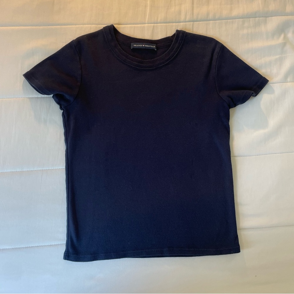 Brandy Melville Navy Blue Tee